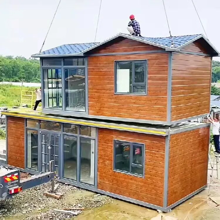 Fragrant villa type customizable size steel structure assembled simple plate house container