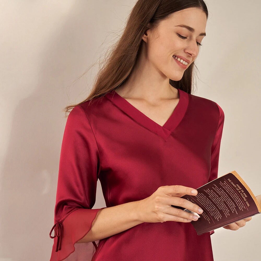 LILYSILK 100 Silk Pajamas Set Women Luxury Natural Female Shorts Sleepwear Women's Clothing Free Shipping