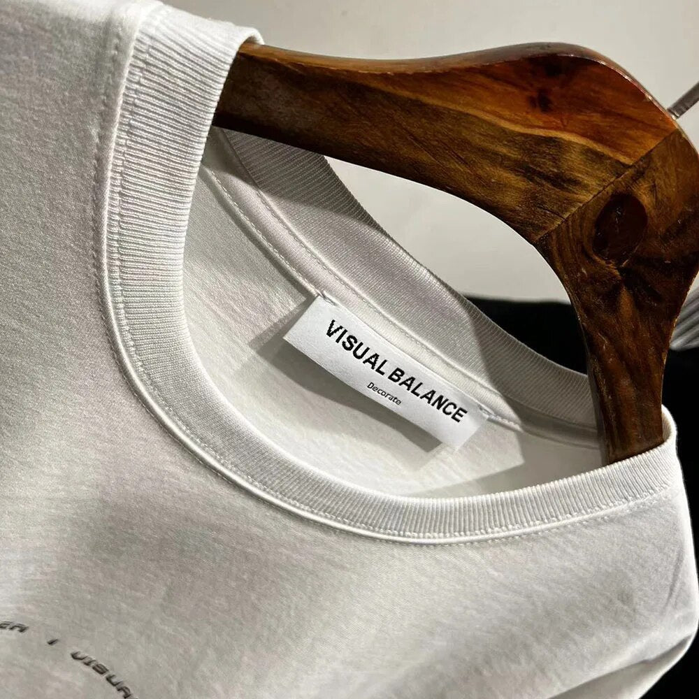 2023ss Embroidery Letter Logo Print Oversized T-shirt Casual Versatile Tees Streetwear Crop Top Y2k Woman Clothes Men's Clothing