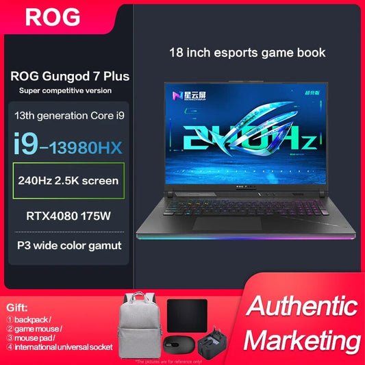 ROG Strix SCAR 7Plus E-sport Gaming Laptop i9-13980HX RTX4080-12G/RTX4090-16G 2.5K 240Hz 18Inch game Computer Notebook