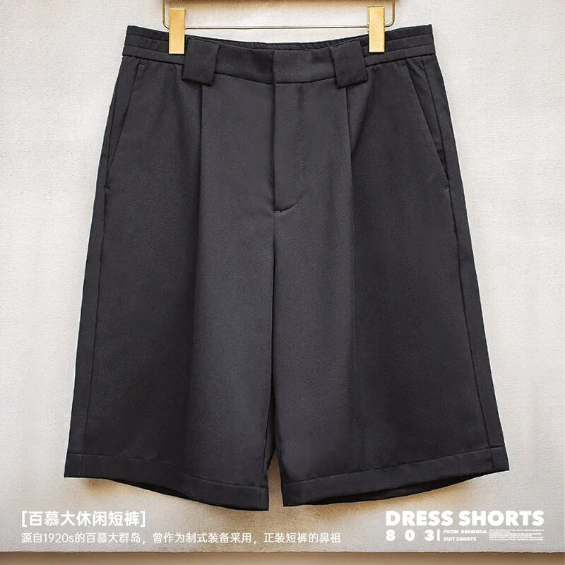 Maden Workwear American Casual Shorts Drop Loose Straight Fit Versatile 5-point Suit Pants for Men's Sport Gym Summer