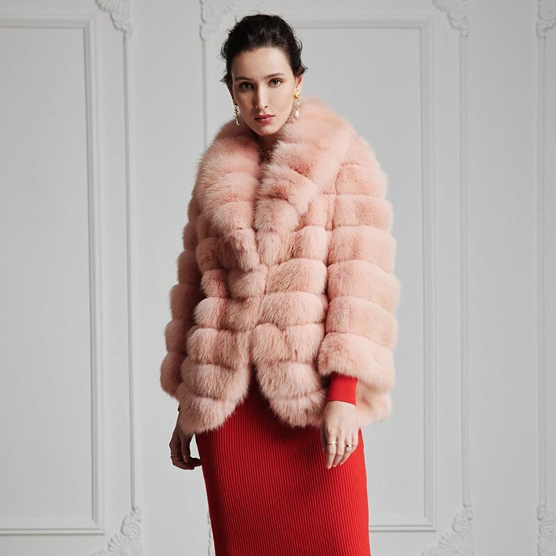 Women's Fur Coat 2223 Trend Natural Fur Long Mink Pink Fashion Outerwear Jackets Trench Coats New In Outdoor Clothes Clothing