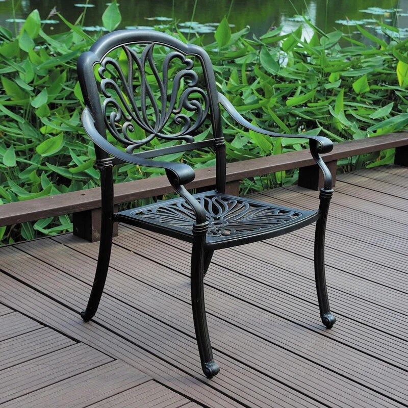 set of  9pcs outdoor furniture dining set solid aluminum oval table chairs backyard sets garden furniture set antrust waterproof