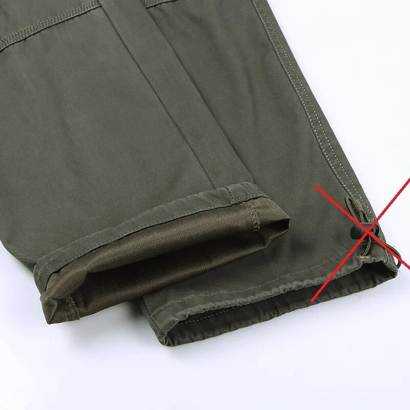 Military Pants Men's Big Tall Large Size Plus Oversized Trouser Elastic Waist Multi Pocket Cargo Male Loose Jogger 6XL 5XL