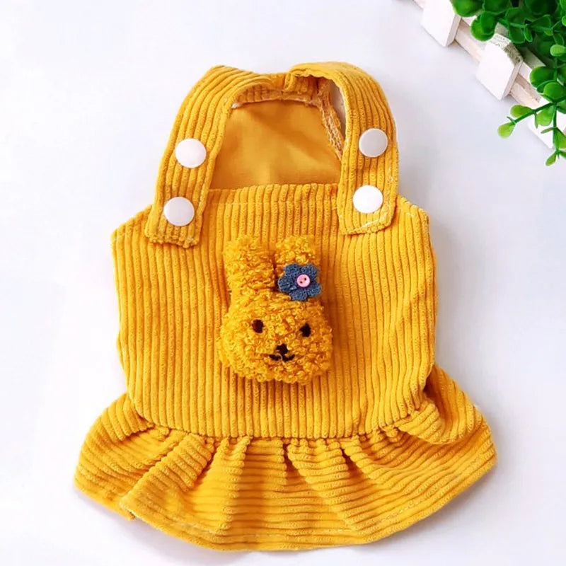 Princess Dog Christmas Bow Skirt Pets Cat Warm Dog Woolen Dress Vest Coat Puppy Sweater Pet Apparel For Chihuahua Yorkie S-XXL - KAISERINC