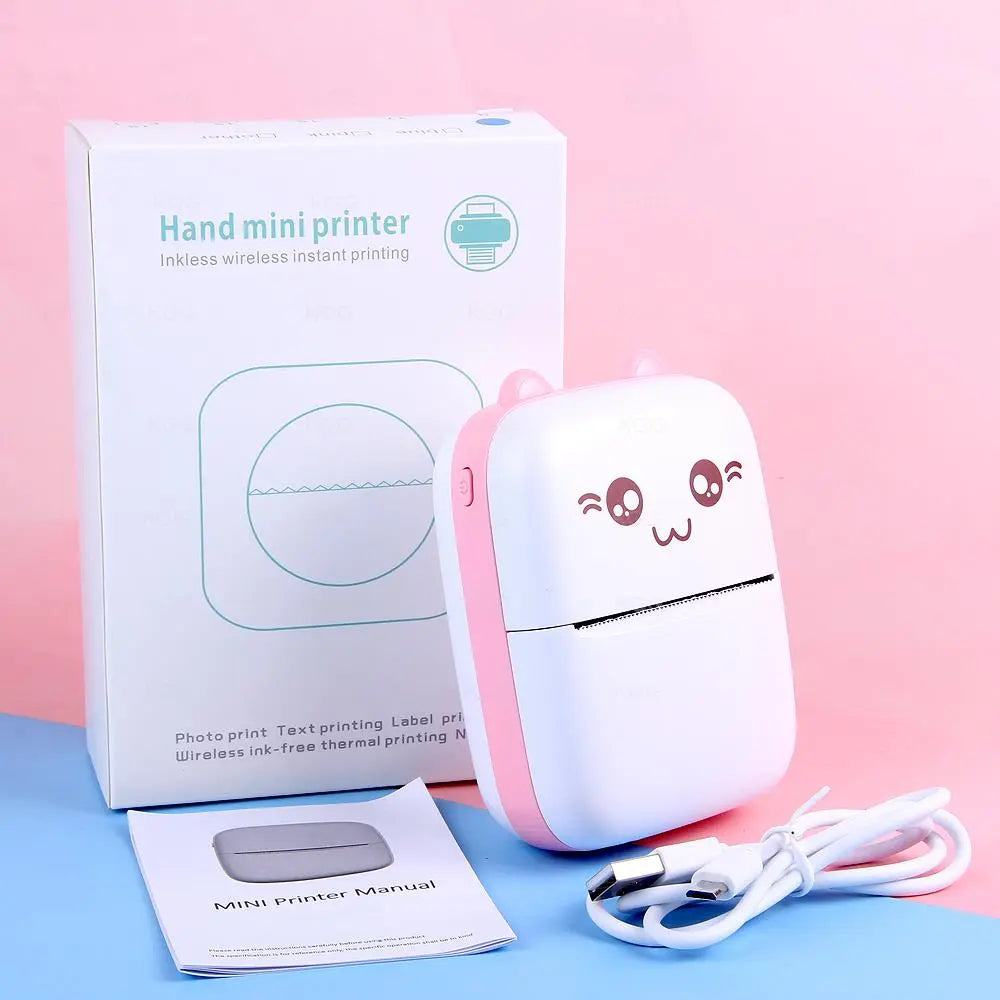 Mini Printer Portable Thermal Printer Photo Lable Printing Pocket Printer 57mm Printing Wireless BT 200dpi Android IOS Printers