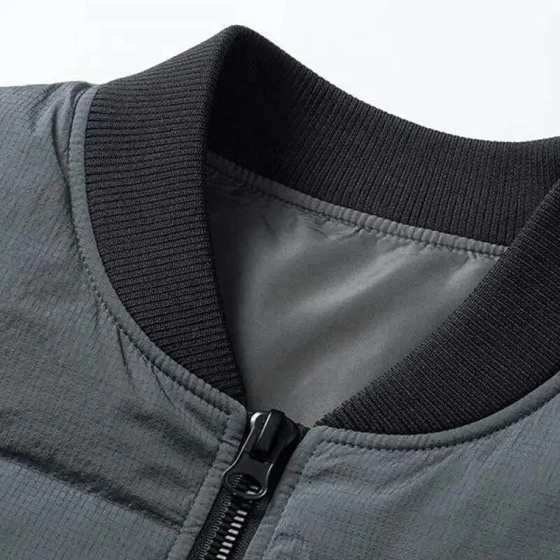 Minglu Down Male Jackets Luxury Autumn Winter Baseball Collar Plaids Men's Coats Fashion Slim Fit Casual Man 3XL