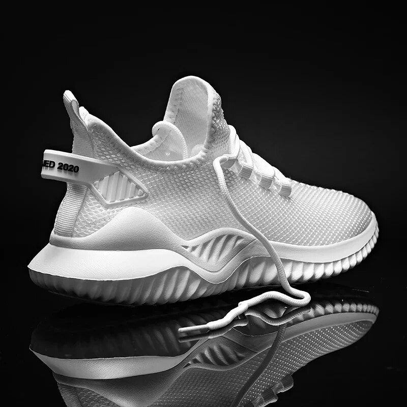 2023 Summer Men Platform Sneakers Light Comfortable Sports Mesh Running White Casual Tennis Shoes Big Size Zapatillas Hombre