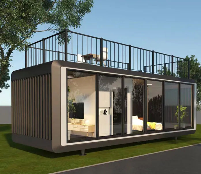 Custom Prefab Family Container IOT Tiny House Mobile Home Luxury Prefabricated Building capsule carbin Smart Box Housing Module