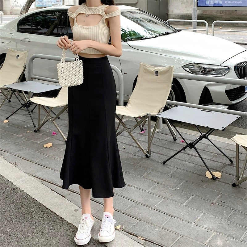 This Year's Popular Fishtail Skirt Early Autumn Mid Length Long Length