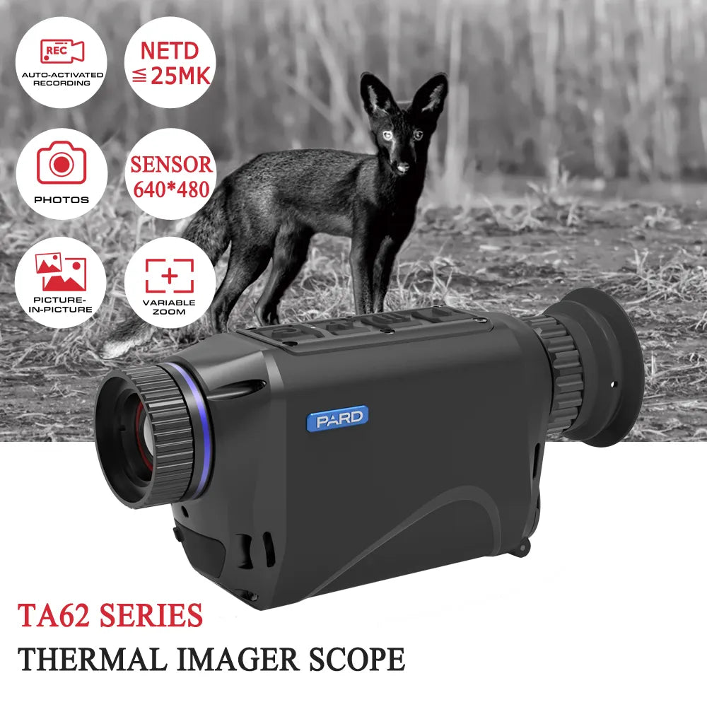Hunting Thermal imaging Camera Handheld Monocular Spotter, Digital Camera Imager, NETD, 25mk, 640*480, 12 μm, PARD TA62