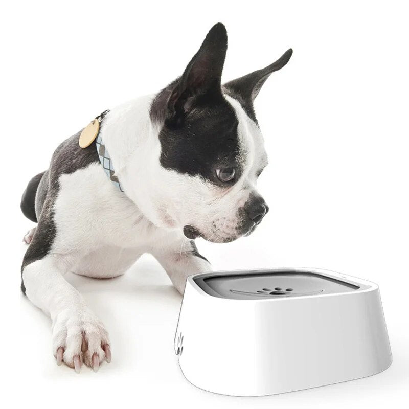 Dog Drinking Water Bowl  Floating Non-Wetting Mouth Cat Bowl Without Spill Drinking Water Dispenser ABS Plastic Dog Bowl