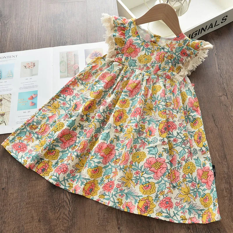 Melario Girls Dresses New Sweet Princess Dress Baby Kids Girls Clothing Wedding Party Dresses Children Clothing Pink Applique - KAISERINC