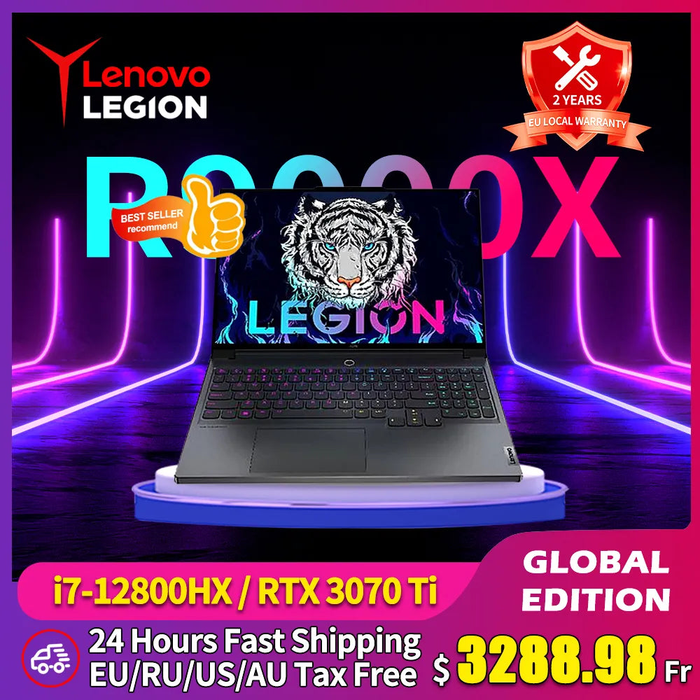 Lenovo Legion Laptop Y9000K 2022 i7-12700H/i9-12900H 32GB Ram 16 Inch Senior Designer Professional E-game PC RTX 3080 Ti/3070 Ti