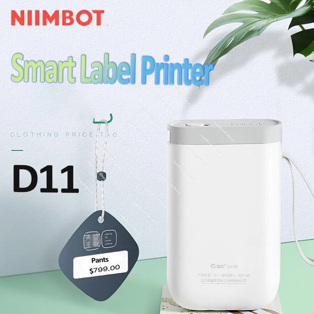 Niimbot D11 Wireless Label Printers Waterproof Thermal Label Maker Tape Sticker Colorful Label Machine Printers Paper Tearproof