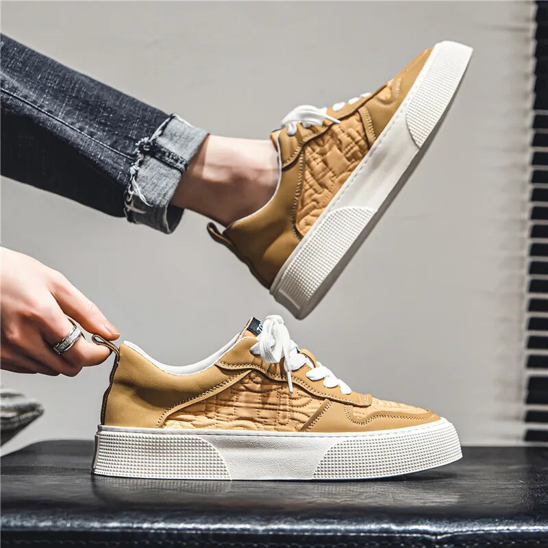 Shoes for Men Women's Sneakers Autumn Leather Casual Shoes Fashionable Heightening Small White Shoes New Trendy Running Shoes