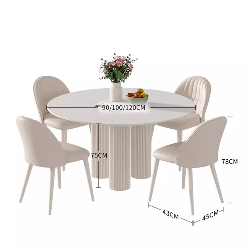 End Dinning Table Round Center Poker Modern Dinner Table Salon Desk Kitchen Islands Lounge Mesas De Comedor Home Furniture SQC