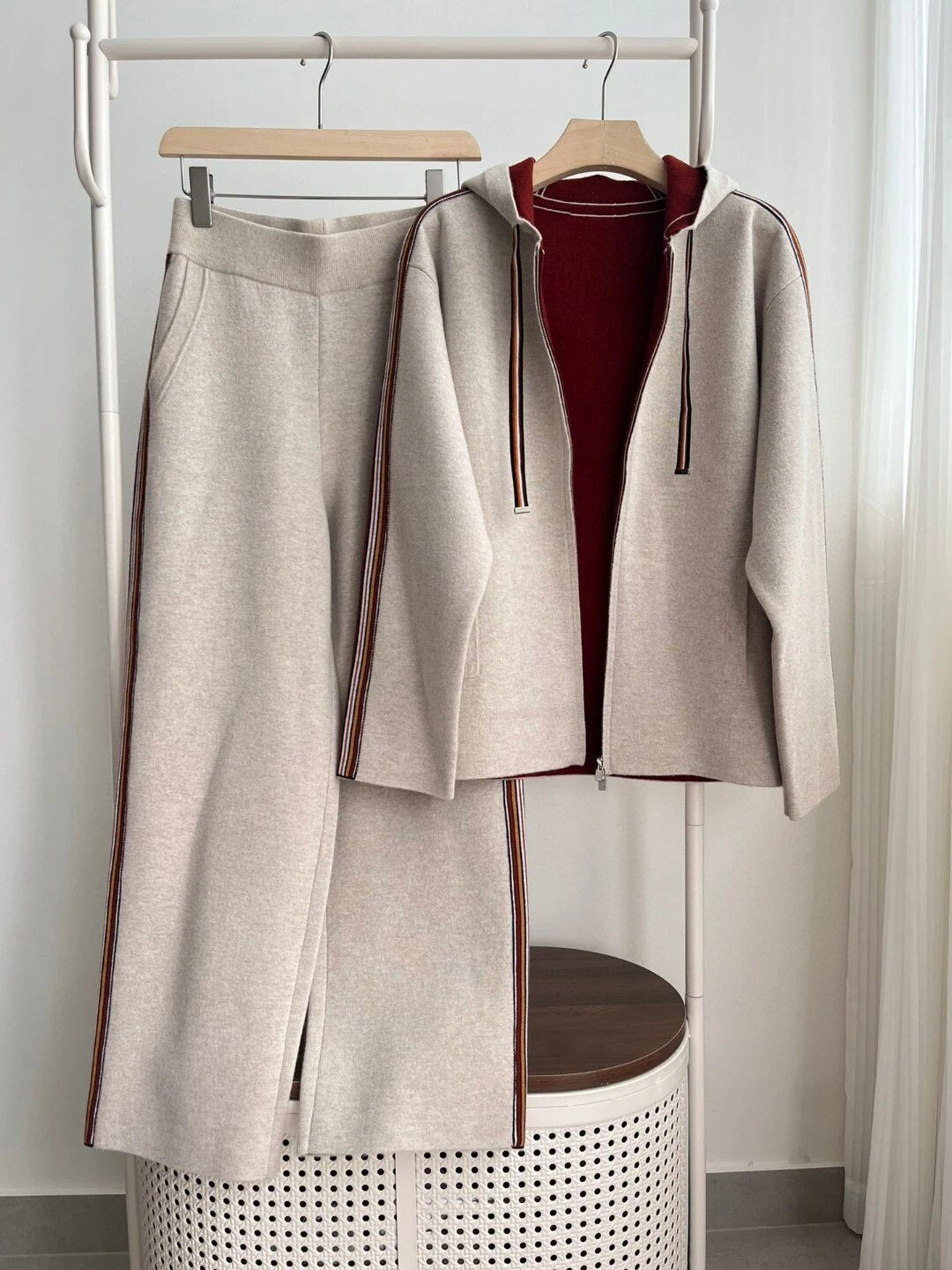 2023 Winter Cashmere Knitted Matching Set of Clothes