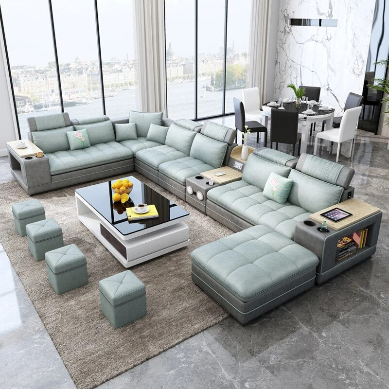Fabric Living Room Sofa Chaiselong Creative Shape Corner Minimalist Couch Nordic Modern Wohnzimmer Sofas Bedroom Furniture WXHYH