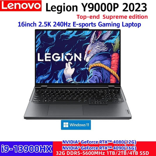 Top Lenovo Legion Y9000P 2023 Ultimate version Intel i9-13900HX NVIDIA GeForce RTX4090  2.5K 240Hz 16inch E-sports Gaming Laptop