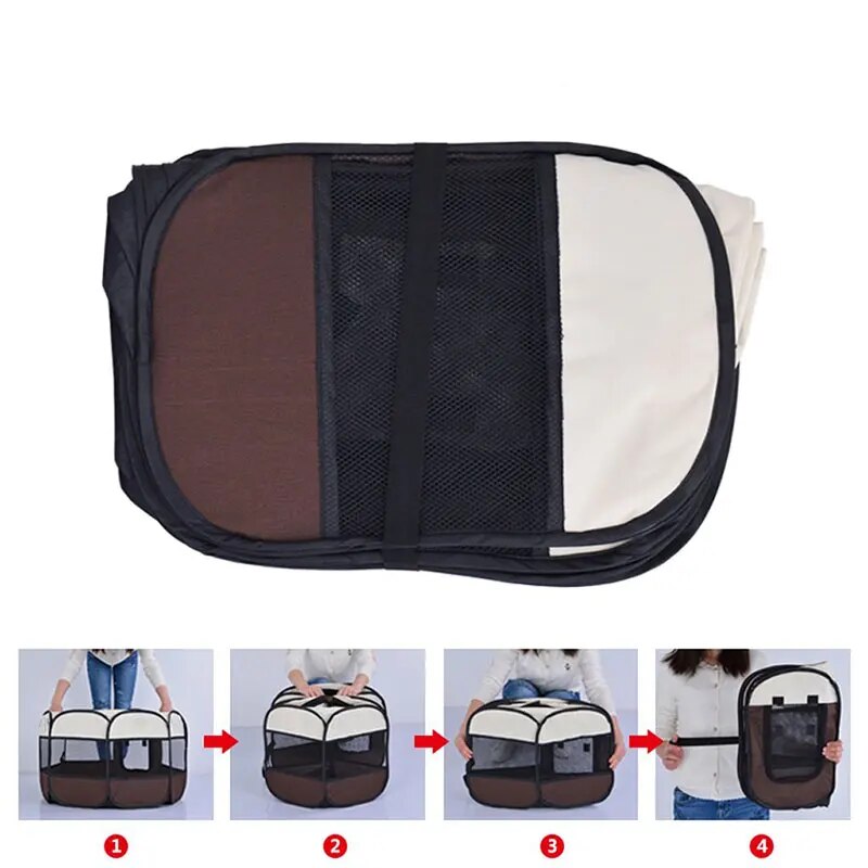 Portable Folding Kennels Fences Pet Tent Houses For Large Small Dogs Foldable Outdoor Playpen Puppy Cats Pet Cage Delivery Room