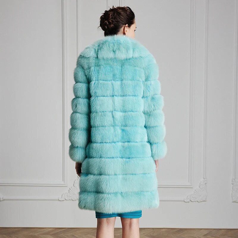 Women's Fur Coat 2223 Trend Natural Long The Sable Mink Fur Outerwear Jackets Trench Coats New in Outdoor Clothes Clothing