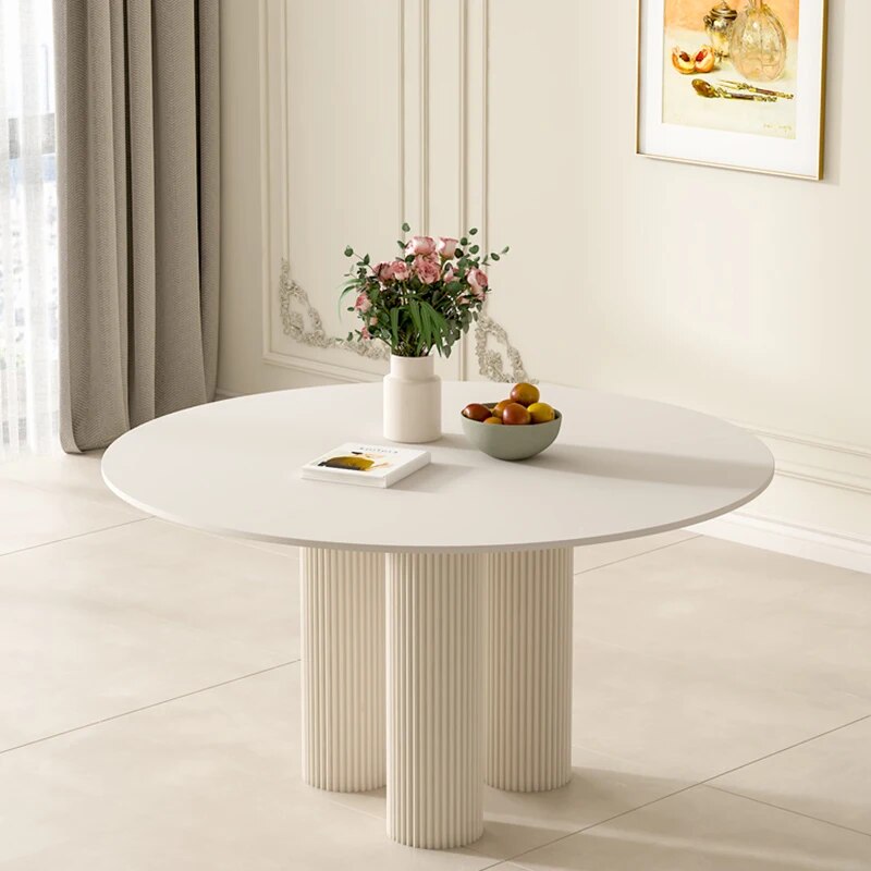 End Dinning Table Round Center Poker Modern Dinner Table Salon Desk Kitchen Islands Lounge Mesas De Comedor Home Furniture SQC