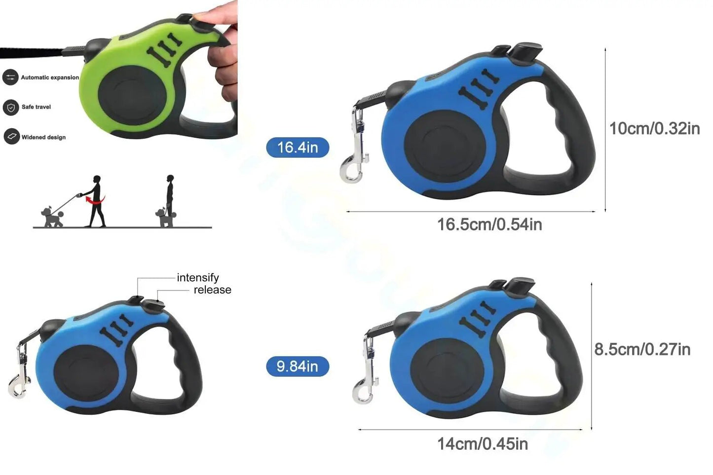 3/5M Durable Dog Leash Retractable Nylon Portable Cat Walking Running Leash Leads automatic Extending Puppy Dog Leash Rope