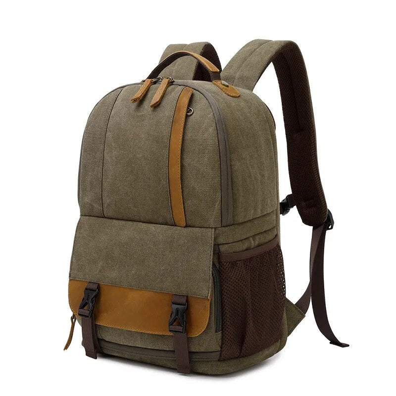 Small Canvas Shoulder Photography Backpack Camera Backpack Professional Multi-function DSLR Drone Laptop Bag