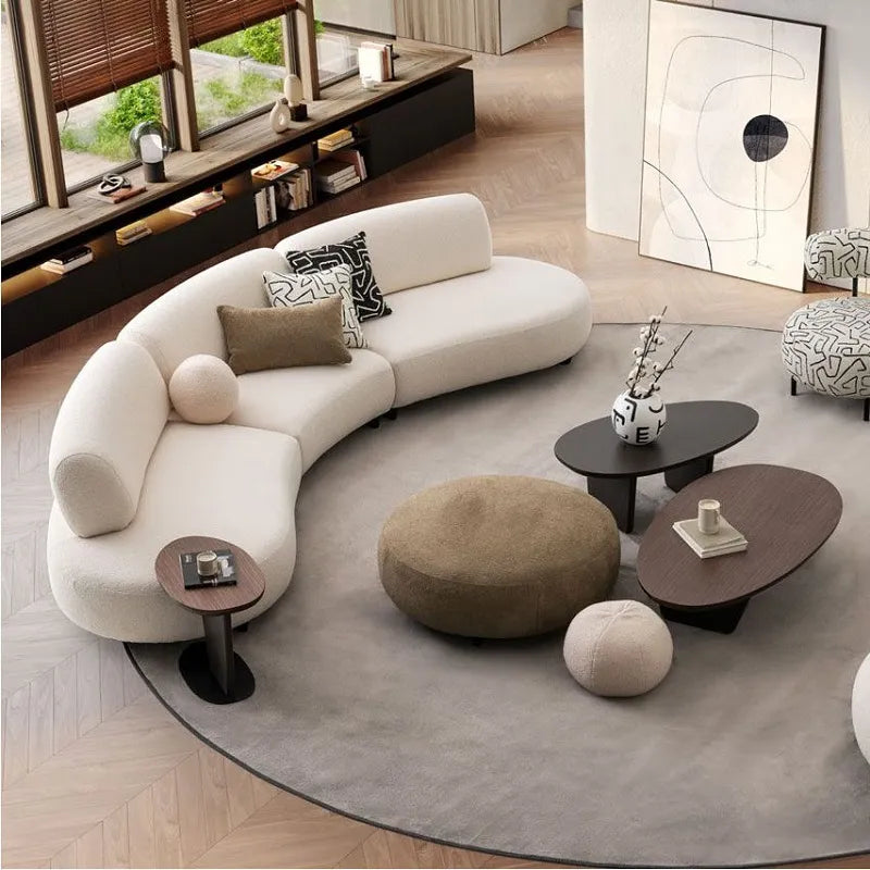 Lounge Modern Living Room Sofas Corner Puffs Daybed Sleeper Living Room Sofas Japanese Curved Wohnzimmer Sofas Home Furniture