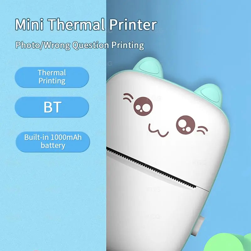 Mini Printer Portable Thermal Printer Photo Lable Printing Pocket Printer 57mm Printing Wireless BT 200dpi Android IOS Printers