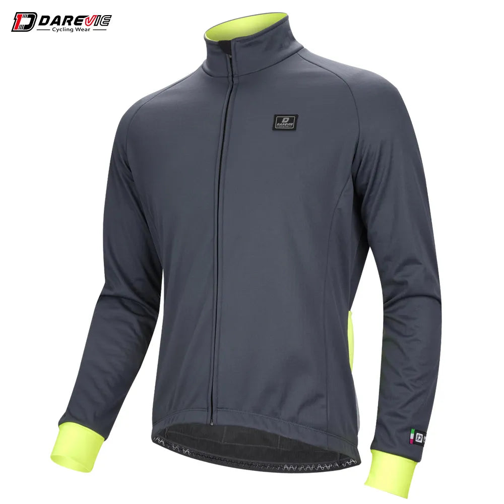 DAREVIE Cycling Jacket Men Winter Thermal Fleece Cycling Jacket Men Women Warm Up Windproof-5~10℃ Hot Windproof Bike Jacket - KAISERINC
