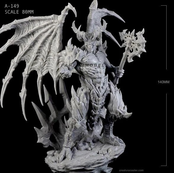 140MM Resin Figure Kits Hell Warcraft Resin Soldier self-assembled A-149