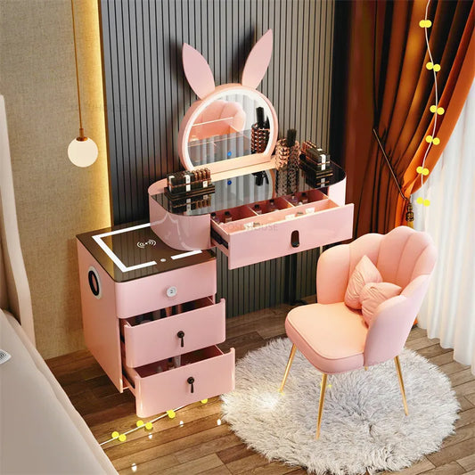 Nordic Light Luxury Dressers Multifunctional Bedroom Dressing Tables Storage home Furniture Makeup Dressing Table with Mirror Z