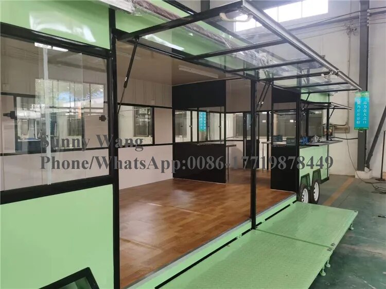 OEM 7m long Concession Food Cart Electric Truck Food Kiosk Hot Dog Kiosk Catering Trailer Sushi Dining Car