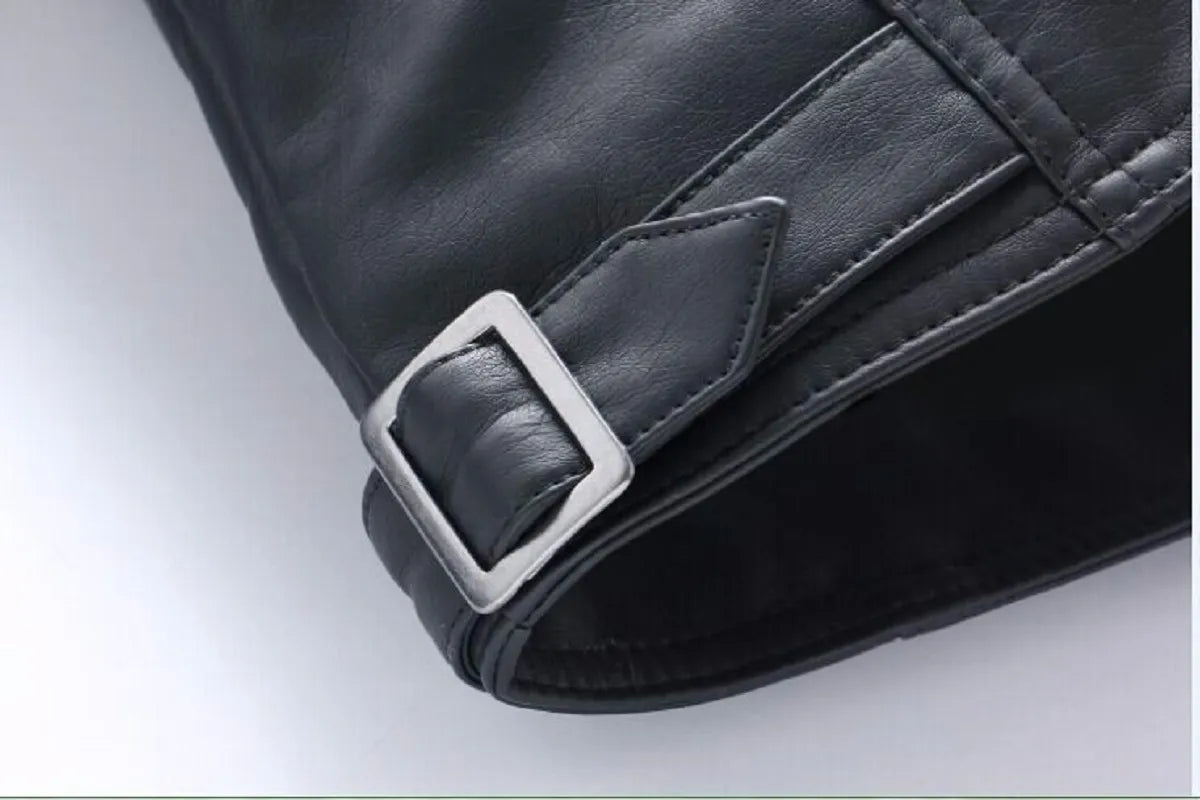 Brand Fashion Classic Girls Boys Black Motorcycle Leather Jackets Child Coat For Spring Autumn 2-14 Years - KAISERINC
