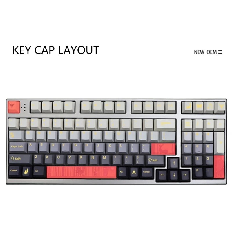 Dye-subbed PBT Keycap,OEM Keycaps Spacebar Keycap,Esc Keycap Enter 4 Keycaps/Set
