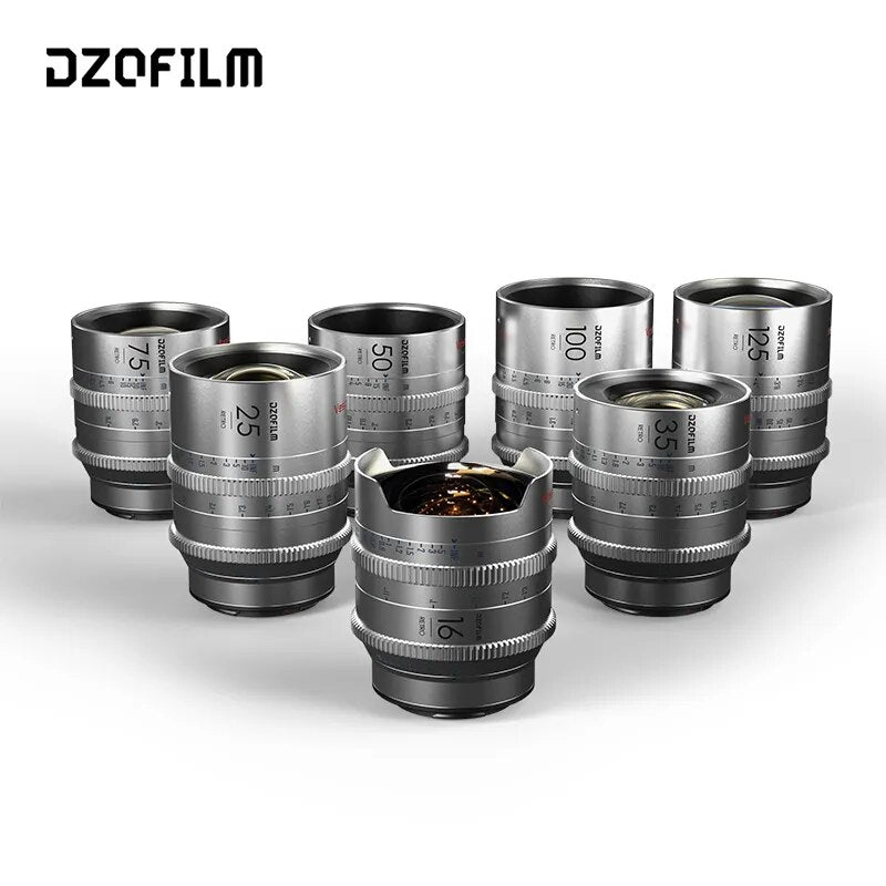 DZOFILM Vespid Retro Full-Frame Film 7-Lens Kit for Professional Film and Television Photography With PL / EF Mount