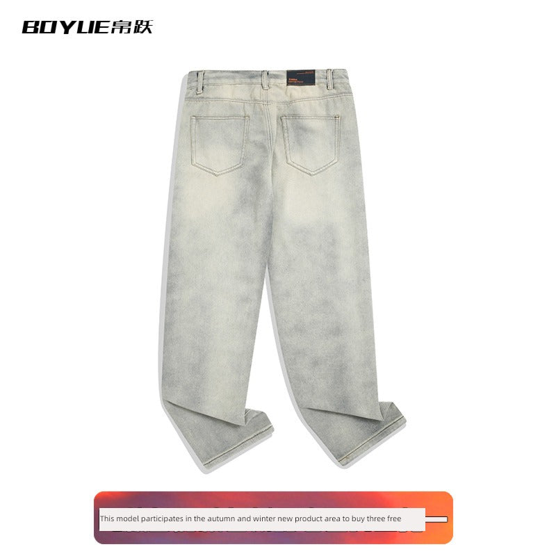 Boyue Autumn Distressed Boys Cropped Jeans