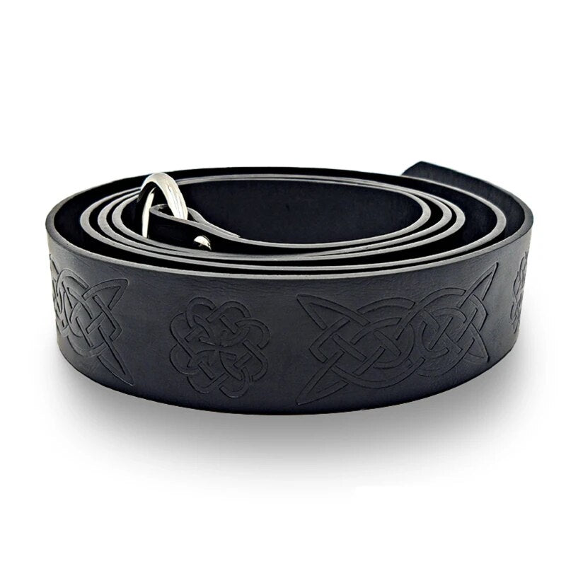 515pcs Medieval Embossed Viking Vegvisir PU Leather Belt Retro Renaissance Knight Belt