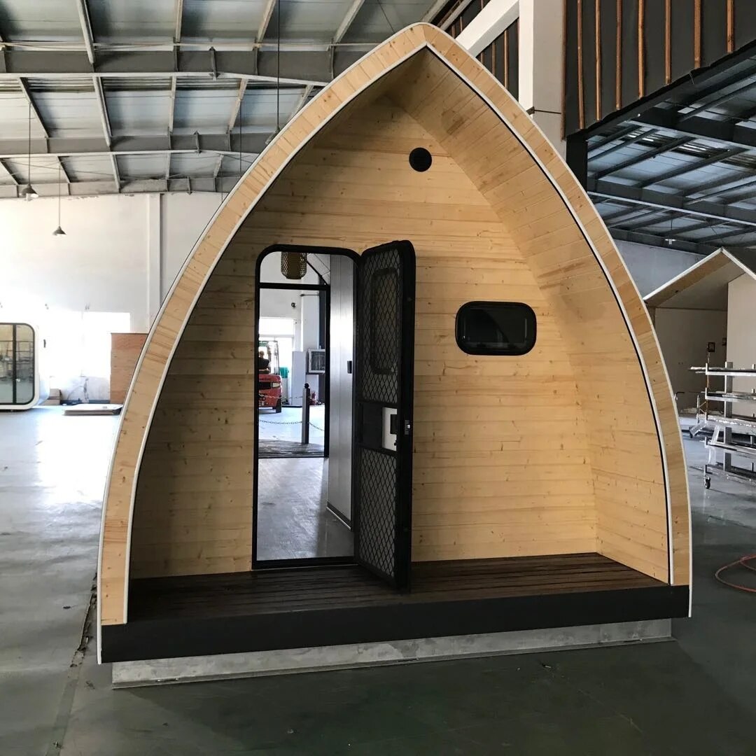 CE sloping roof triangle home Resort vacation hotel A frame cabin camping house prefab house mobile housing terrace ready made