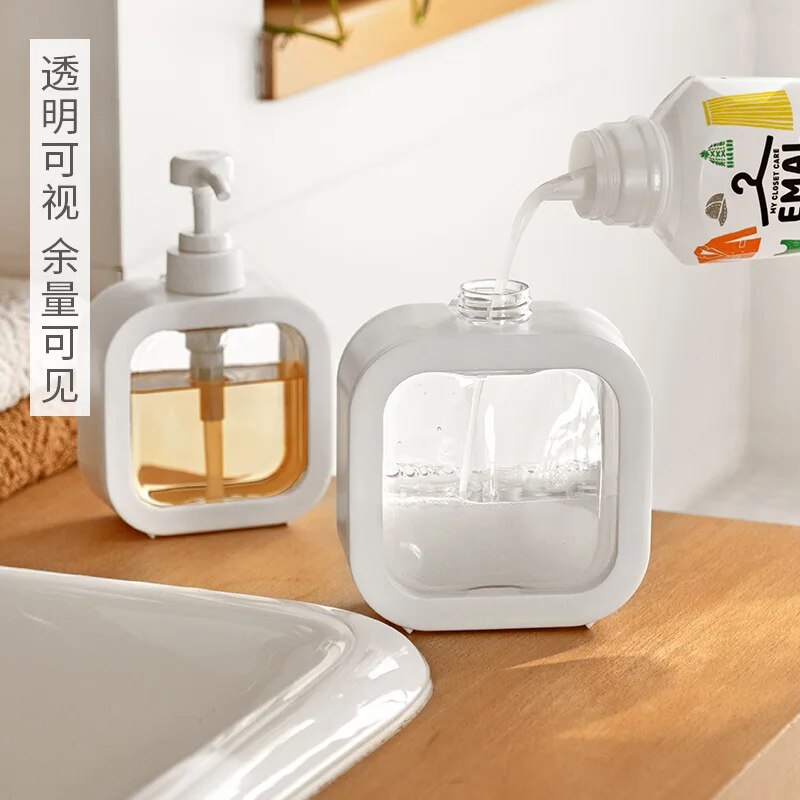 300/500ml Bathroom Soap Dispensers Detachable Lotion Shampoo Shower Gel Holder Bottle Portable Travel Dispenser Bath Pump Bottle