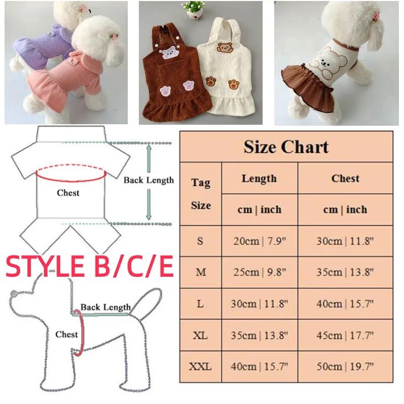 Princess Dog Christmas Bow Skirt Pets Cat Warm Dog Woolen Dress Vest Coat Puppy Sweater Pet Apparel For Chihuahua Yorkie S-XXL - KAISERINC