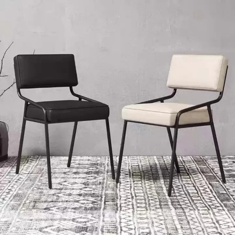 Luxury Nordic Dining Chair Prefabricated House Wassily Metal Lounge Dining Room Chair Fashionable Library Furniture