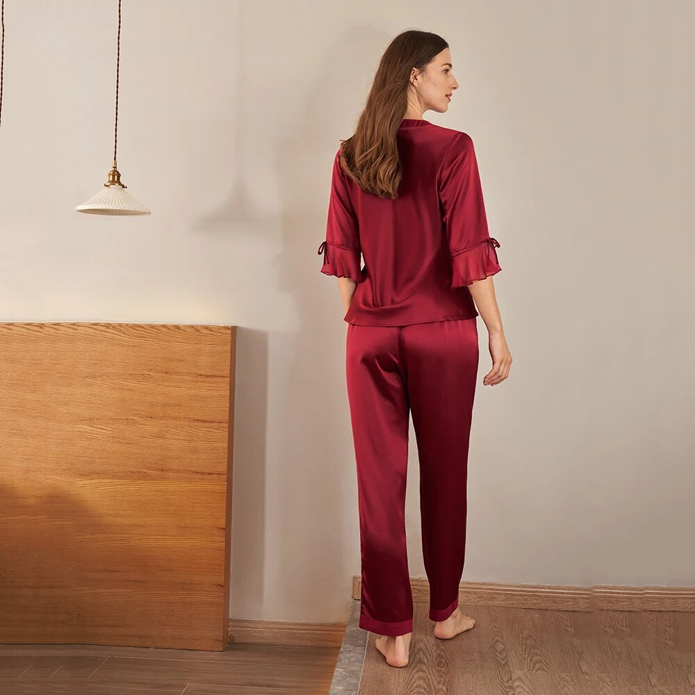 LILYSILK 100 Silk Pajamas Set Women Luxury Natural Female Shorts Sleepwear Women's Clothing Free Shipping
