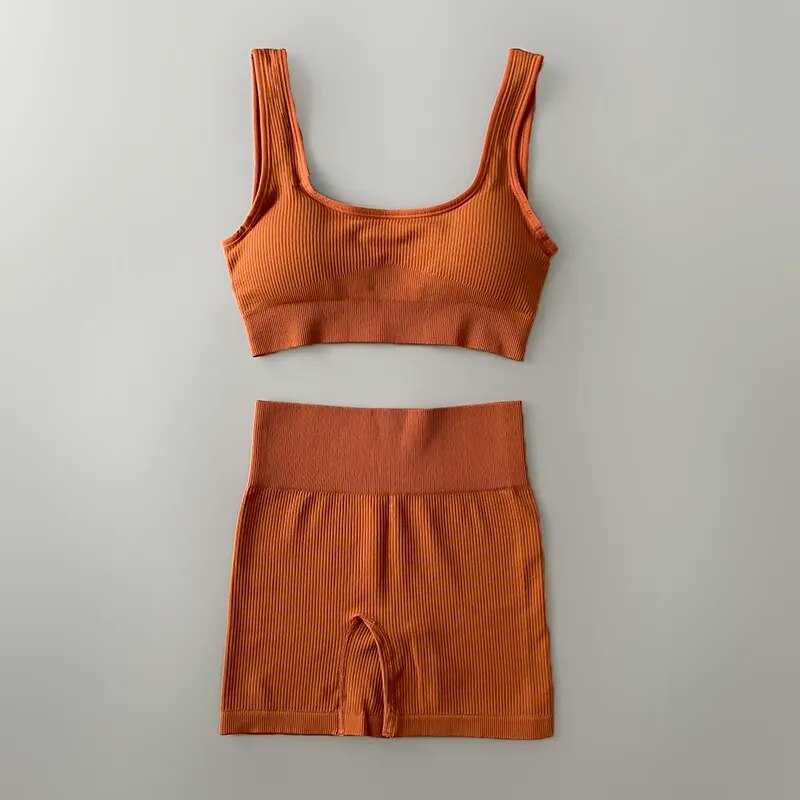 Logo Custom Threaded Yoga Clothing Set 70 bras+shorts 300 bras+pants 1Pcs Individual color customization