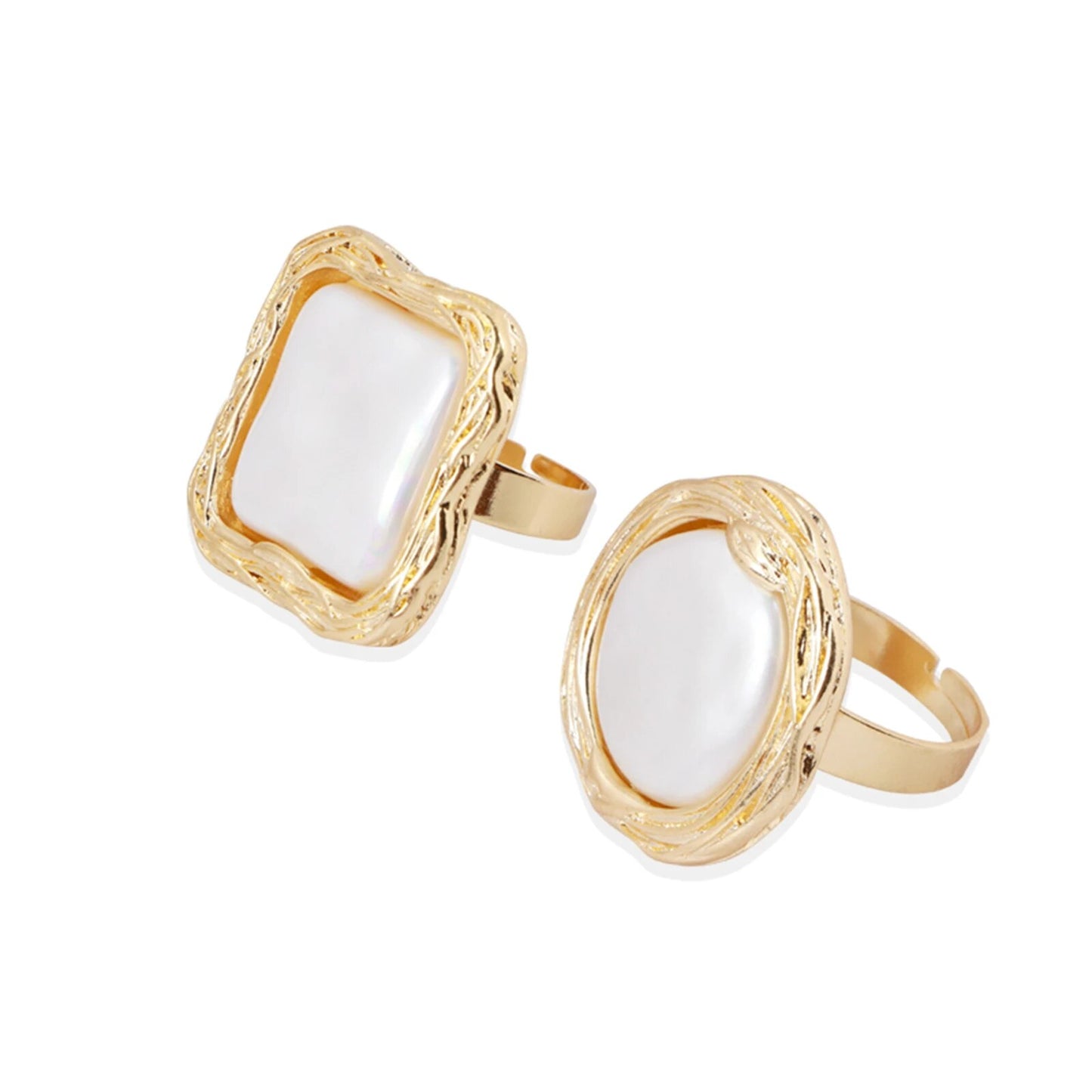 1 PC Vintage Geomtric Open Adjustable Rings For Women Jewelry Natural Splicing Wooden Rings Daily Business Accessories Gift