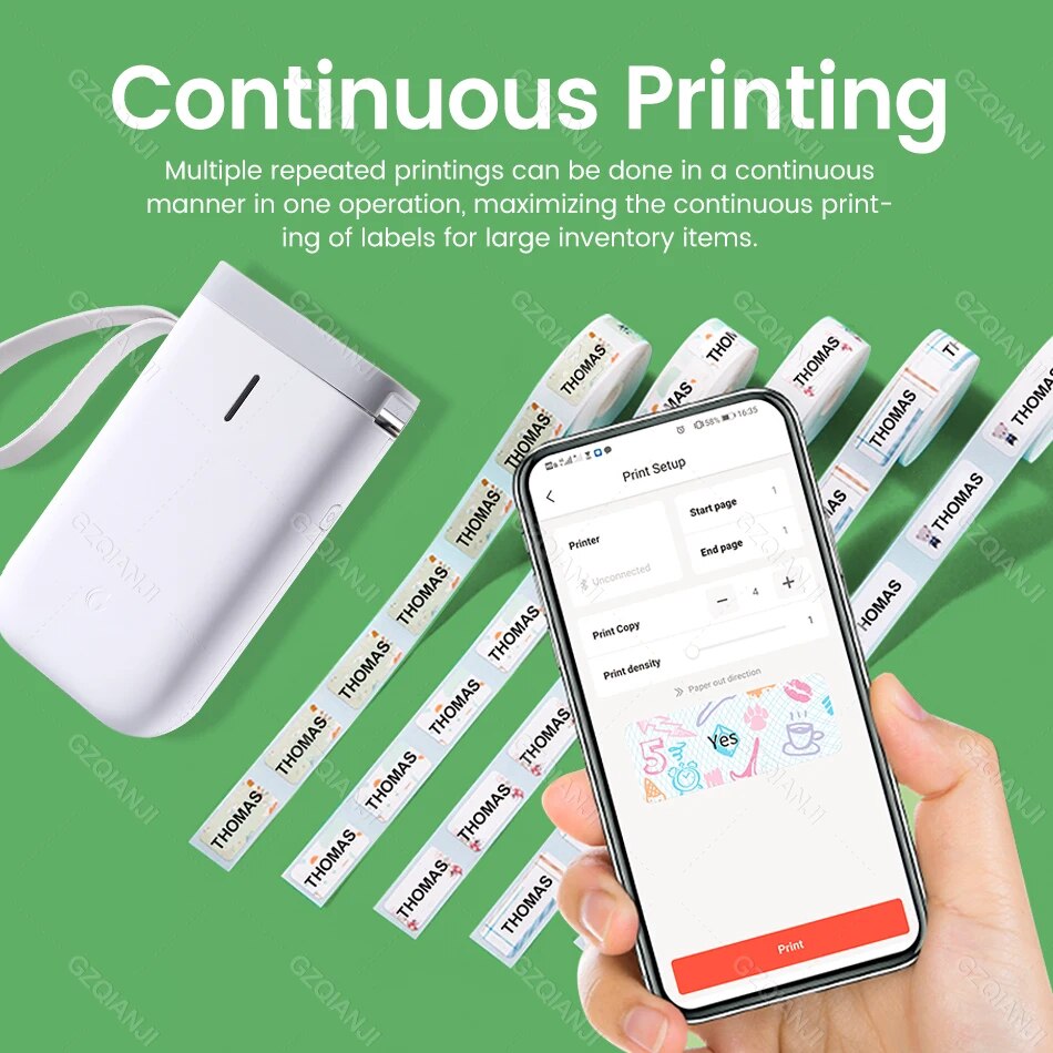 Niimbot D110 D11 Thermal Label Printers Classic Mini Inkless Bluetooth Wireless Thermal Cable Jewellery Label Maker with Papers