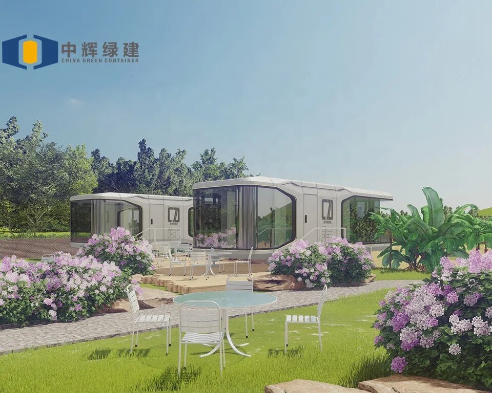 CGCH Mobile Home Manufacturer Factory Supply Friendly Waterproof Double Wide Prefabricated House Capsule House Vacation Space