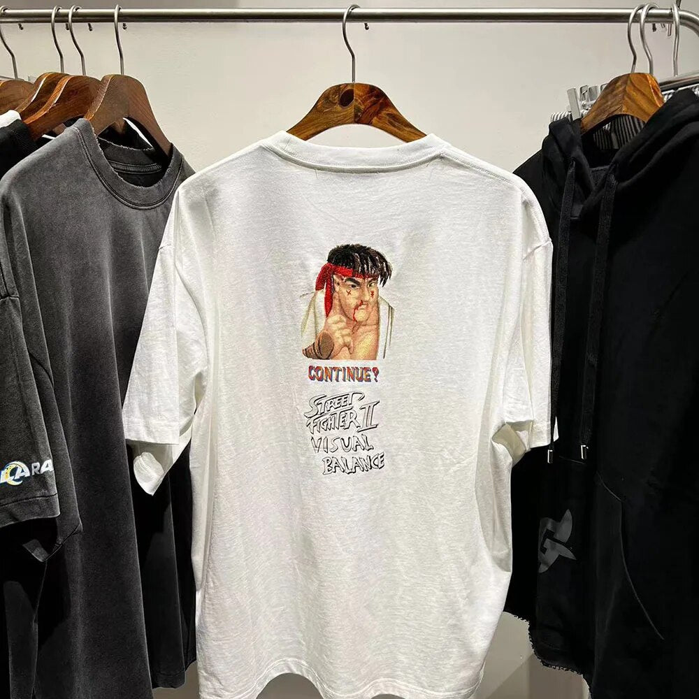 2023ss Embroidery Letter Logo Print Oversized T-shirt Casual Versatile Tees Streetwear Crop Top Y2k Woman Clothes Men's Clothing